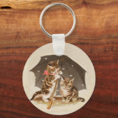 Cat Kitten kitty antiken Vintag hübsch niedlich Schlüsselanhänger (Vorderseite)