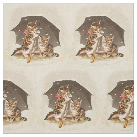 Cat Kitten kitty antiken Vintag hübsch niedlich Stoff (Muster)