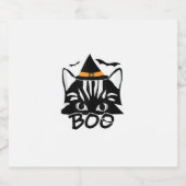 Cat Kitten Kitty Novelty Funny Halloween Spooky bo Schaumweinetikett (Einzelnes Label)