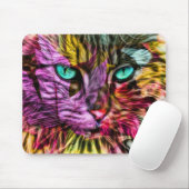 Cat Kitten Künstlerisch Mousepad (Mit Mouse)