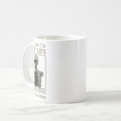 Cat Kitten Lover Grumpy Skull Kitty Pet Eigentümer Kaffeetasse (Vorderseite Links)