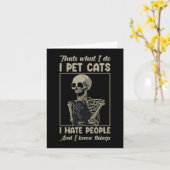Cat Kitten Lover Grumpy Skull Kitty Pet Eigentümer Karte (Gelbe Blume)