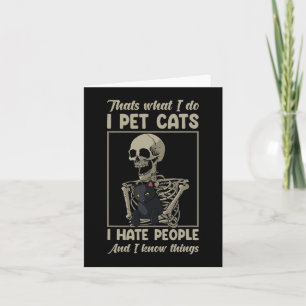 Cat Kitten Lover Grumpy Skull Kitty Pet Eigentümer Karte