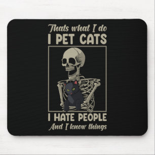 Cat Kitten Lover Grumpy Skull Kitty Pet Eigentümer Mousepad