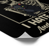 Cat Kitten Lover Grumpy Skull Kitty Pet Eigentümer Poster (Ecke)