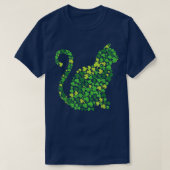 Cat Kitten Lucky Kleeblatt Clover St Patricks Day T-Shirt (Design vorne)