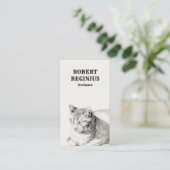 Cat Kitten Niedlich Vintag Visitenkarte (Stehend Vorderseite)