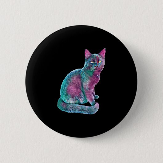 Cat Kitten Niedliche Pelznase Funny Animals Button (Vorderseite)