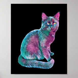 Cat Kitten Niedliche Pelznase Funny Animals Poster