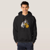 Cat Kitten Playing Cello Cat Cello Player Cellist Hoodie (Vorne ganz)