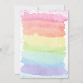 Cat Kitten Rainbow Birthday Boy Girl Einladung (Rückseite)