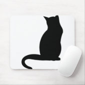 Cat Kitten Silhouette Black The Shade Kontur Mousepad (Mit Mouse)