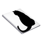 Cat Kitten Sitzen Silhouette Kontur Schwarz Notizblock (Rechte Seite)