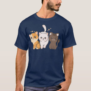 Cat Kitten Street Squad Niedlich Kawaii Anime Kawa T-Shirt