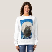 Cat Kitten Tabby Tiger Maureen Girard Moon Earth Sweatshirt (Vorne ganz)