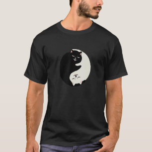 Cat Kitten Yin White Yang Black Animal Balance Sym T-Shirt