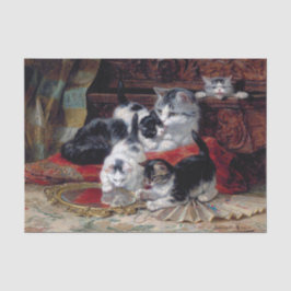 Cat & Kittens ・ Henriette Ronner-Knip (1821-1909) Seidenpapier