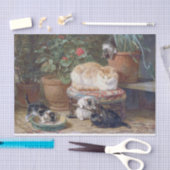 Cat & Kittens ・ Henriette Ronner-Knip (1821-1909) Seidenpapier (Handwerk)