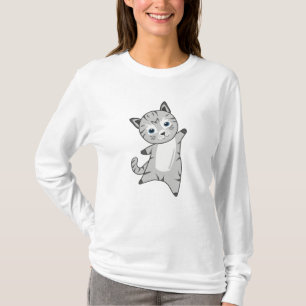 Cat Kitty Gray Fur Nose Niedlicher Tiere T-Shirt
