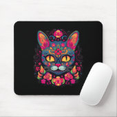 Cat Kitty Kitten Paws Zucker Skull Calavera Hallow Mousepad (Mit Mouse)