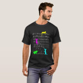 Cat Kitty Music Notes Colorful Musician Clef T-Shirt (Vorne ganz)