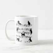 Cat Kitty Playing Musik Cleanf Piano Musica Kaffeetasse (Links)