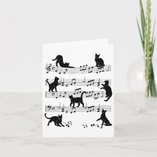 Cat Kitty Playing Musik Cleanf Piano Musica Karte