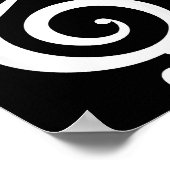 Cat Kitty Treble Music Clef Funny Cat Music Notes Poster (Ecke)