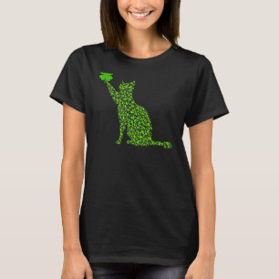Cat Kleeblatt Happy Saint Patrick's Day Cat Irish T-Shirt