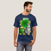 Cat Kleeblatt St Patricks Day Cat Irish Gift T-Shirt (Vorne ganz)
