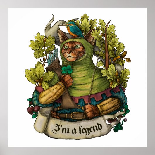 Cat Knight Vintag drucken Poster (Vorne)