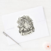 Cat Knight Vintag drucken Runder Aufkleber (Umschlag)