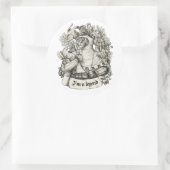 Cat Knight Vintag drucken Runder Aufkleber (Tasche)