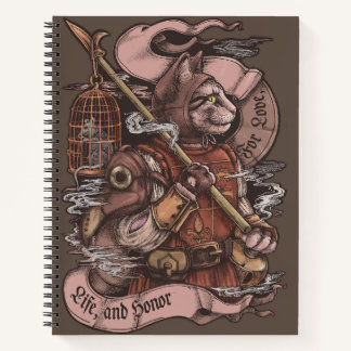 Cat Knight Vintage-Druck Notizblock