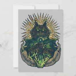 Cat Knight Vintager Postkartendruck Feiertagskarte