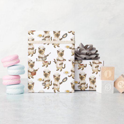 Cat Koch kocht Frühstück Geschenkpapier (Babyparty)