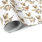 Cat Koch kocht Frühstück Geschenkpapier (Rolleneckpunkt)