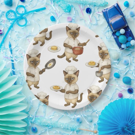 Cat Koch kocht Frühstück Pappteller (Party)