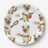 Cat Koch kocht Frühstück Pappteller (Vorderseite)