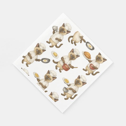 Cat Koch kocht Frühstück Serviette (Ecke)