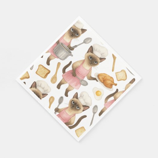 Cat Koch kocht Frühstück Serviette (Ecke)