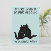 CAT KOPLE WEDING CUSTOM-EINLADUNGEN EINLADUNG (Stehend Vorderseite)