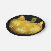 Cat-Kürbislaterne Pappteller (Schrägansicht)