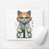 Cat-Labrador Fokussiert Mousepad (Mit Mouse)