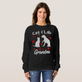 Cat Labrador Retriever Oma Labrador Dog Sweatshirt (Vorne ganz)