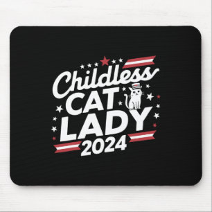 Cat Lady 2024 Funny Political Elections Demokrat Mousepad