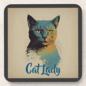 Cat Lady Beverage Coaster Getränkeuntersetzer (Vorderseite)