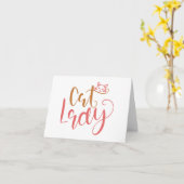 Cat Lady Blank Greeting Karte (Gelbe Blume)