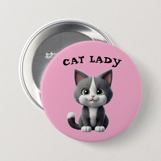 CAT LADY BUTTON (Vorne & Hinten)
