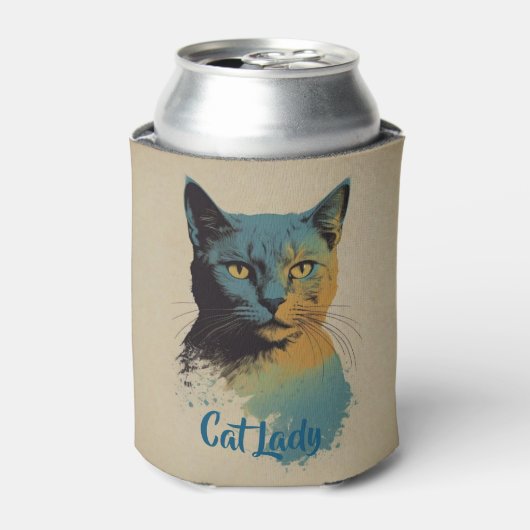 Cat Lady Can Cooler Dosenkühler (Kanne Vorderseite)